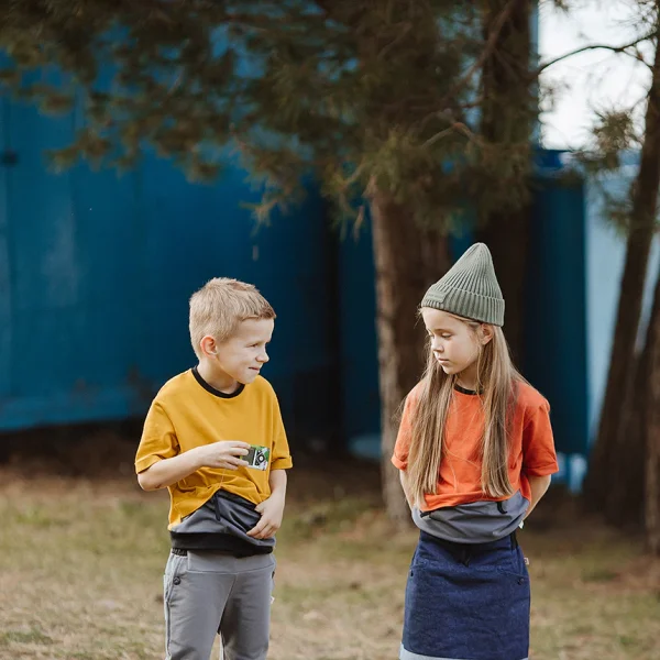 Marškinėliai trumpomis rankovėmis su kišene insulino pompai, oranžinės spalvos, Our Pocket Hero | DIASIDE.COM