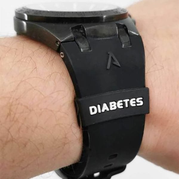 Žymeklis ant laikrodžio apyrankės, Diabetes Black | DIASIDE.COM