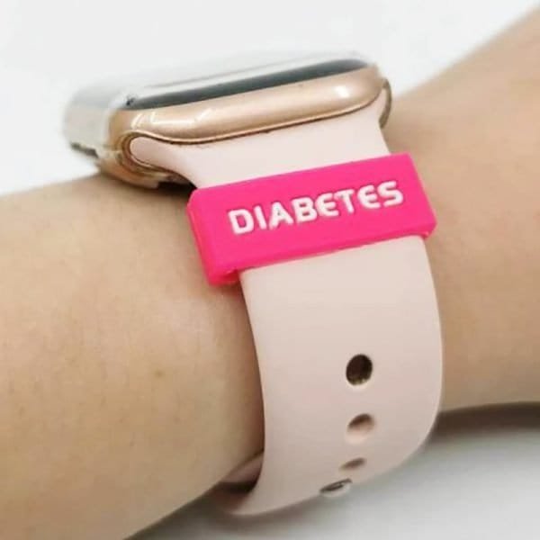 Žymeklis ant laikrodžio apyrankės, Diabetes Pink | DIASIDE.COM