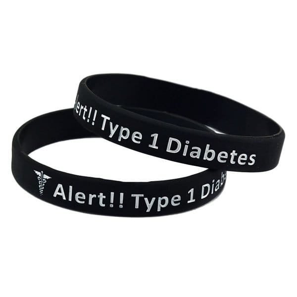 Cukrinio diabeto apyrankė, Type 1 Diabetes, Black | DIASIDE.COM