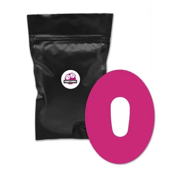 Apsauginiai pleistrai Dexcom sensoriui, su įpjova, Sugarcubes Pink (5vnt.) | DIASIDE.COM