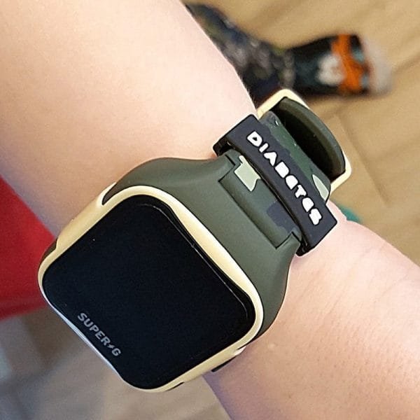 Žymeklis ant laikrodžio apyrankės, Diabetes Black | DIASIDE.COM