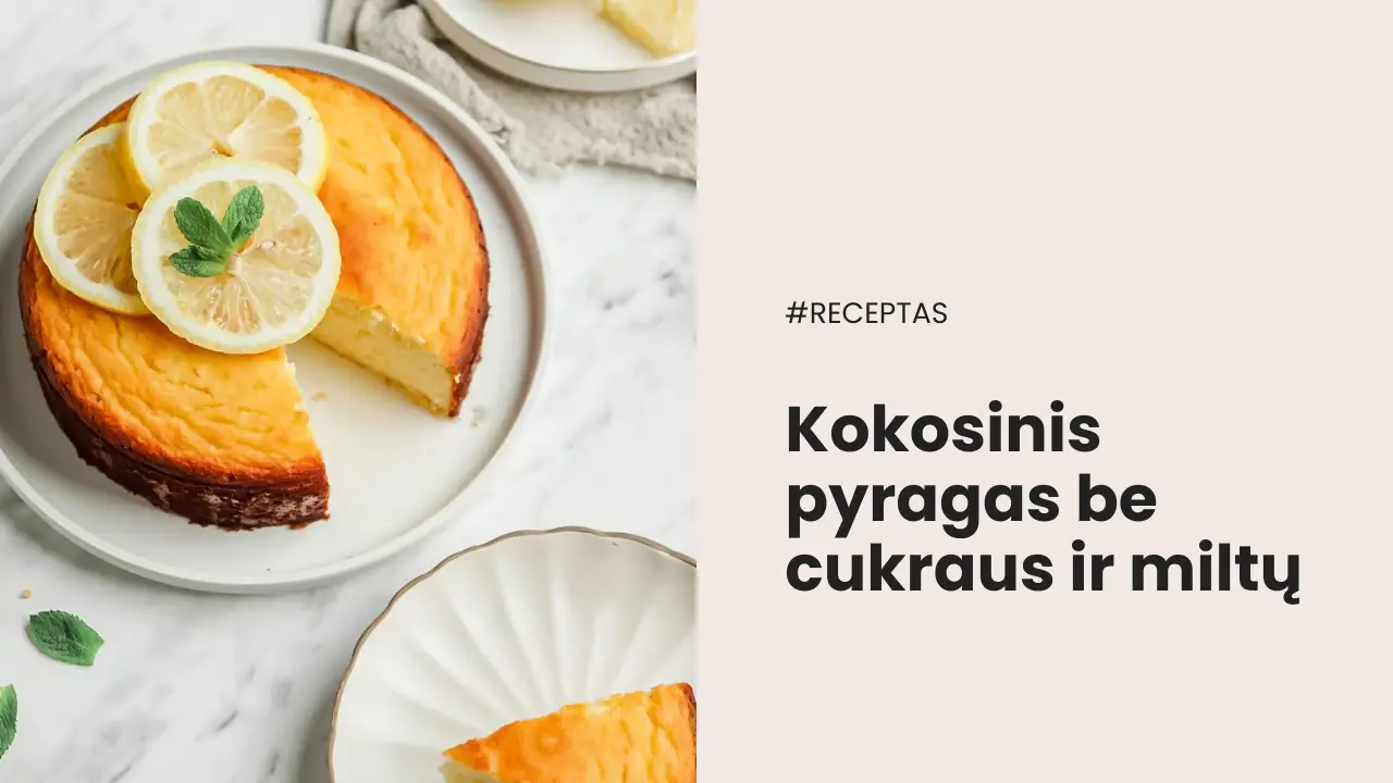 Kokosinis pyragas be cukraus ir miltu Receptas diaside.com